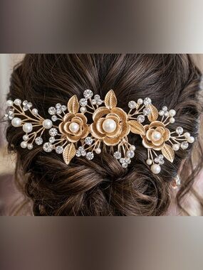 Vintage romantic rustic bridal wedding hair comb